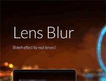 Tablet Screenshot of lens-blur.com